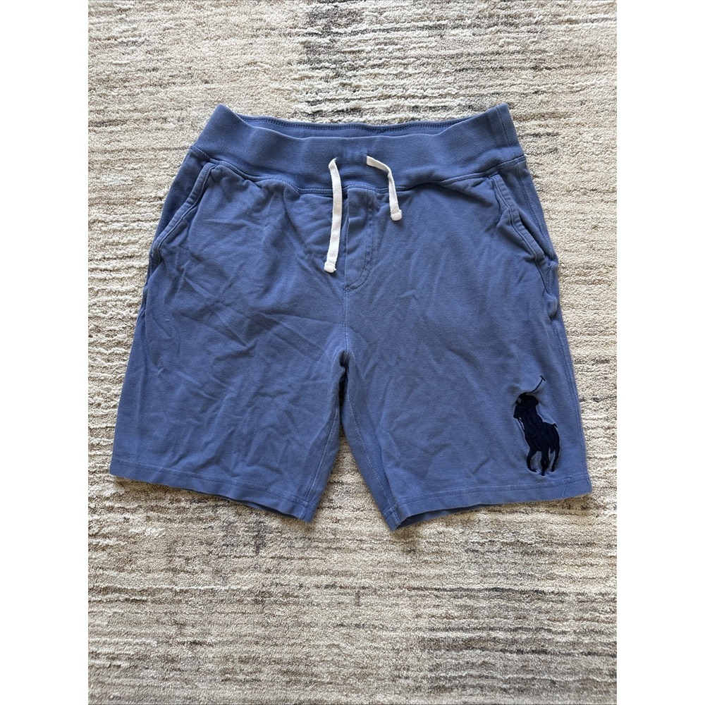 Polo Ralph Lauren Shorts Women Sz S(P) Big Pony Cotton Jersey Relaxed Navy Blue